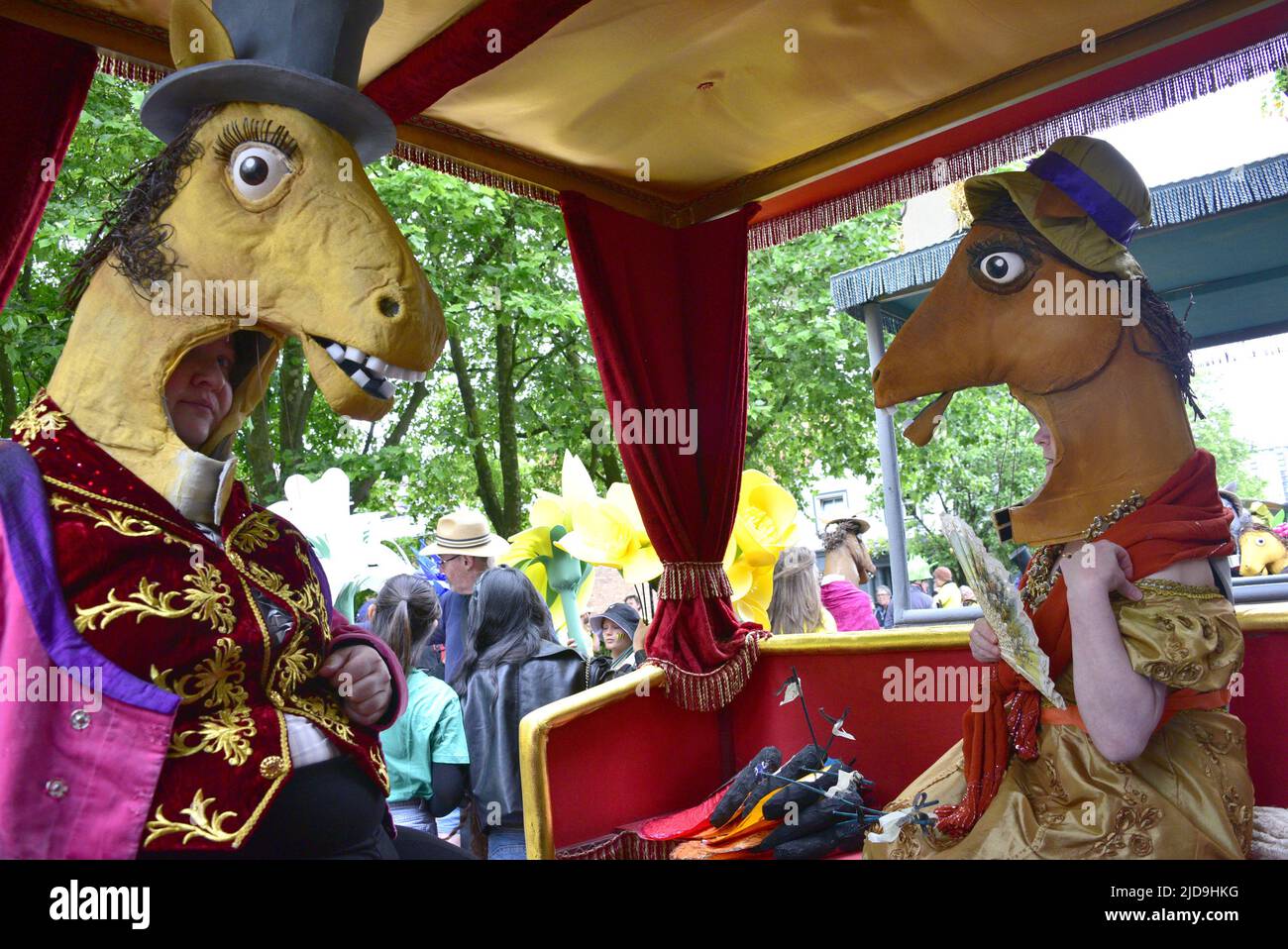 Manchester, UK, 19th June, 2022. Holidaying horses in the 'Power of the ...