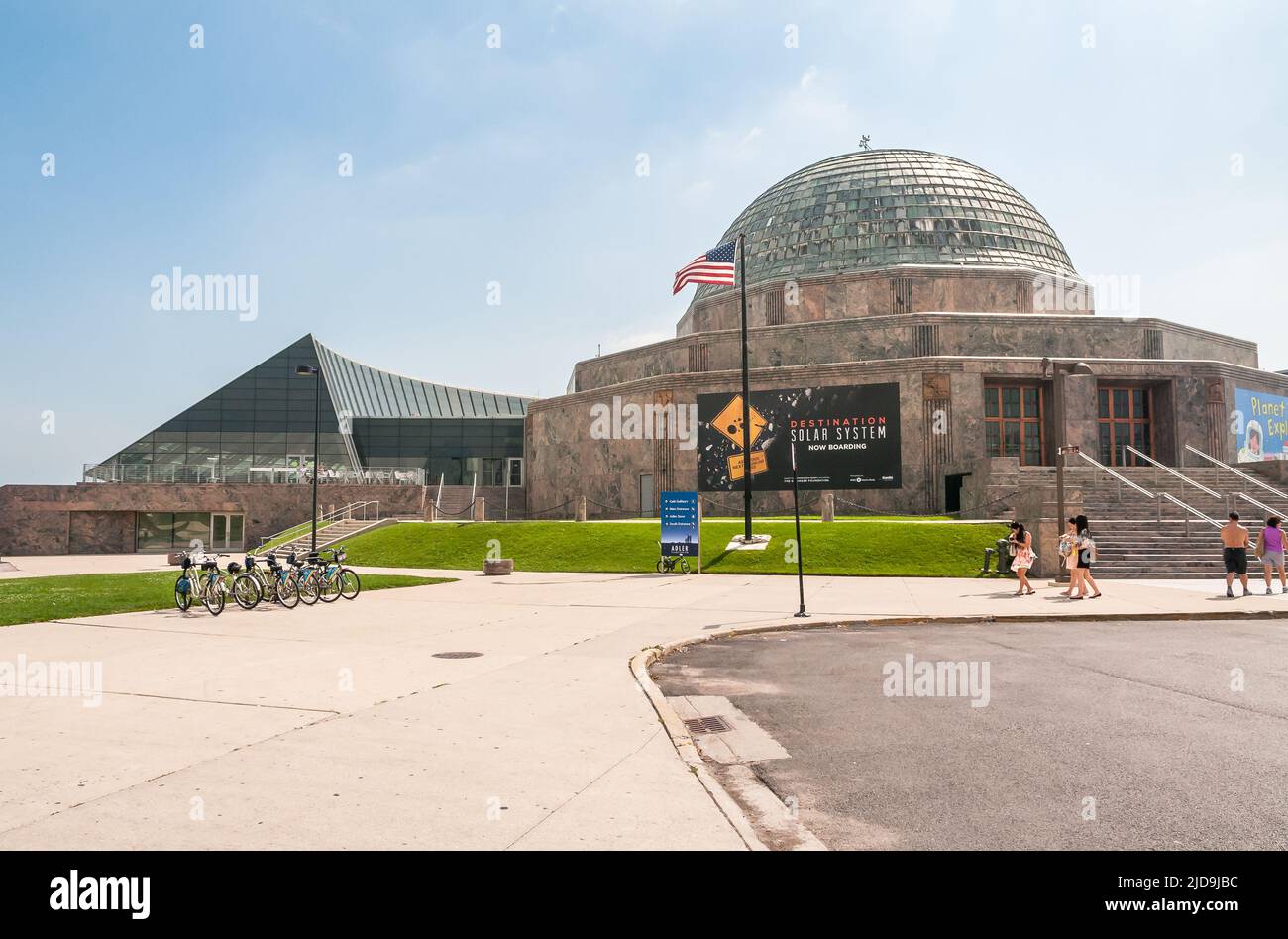 Chicago, Illinois, USA - August 25, 2014: Adler Planetarium, is a public museum dedicated to the study of astronomy and astrophysics, located at the s Stock Photo