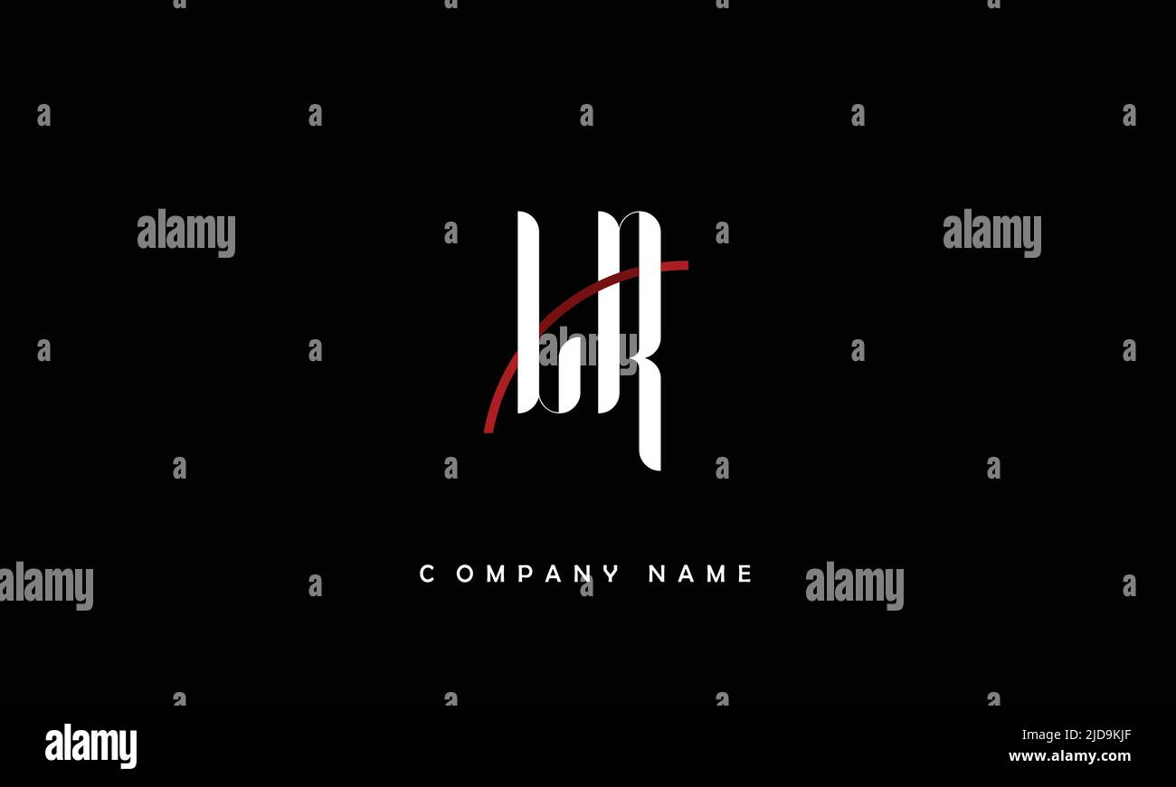 LR, RL Abstract Letters Logo Monogram Stock Vector