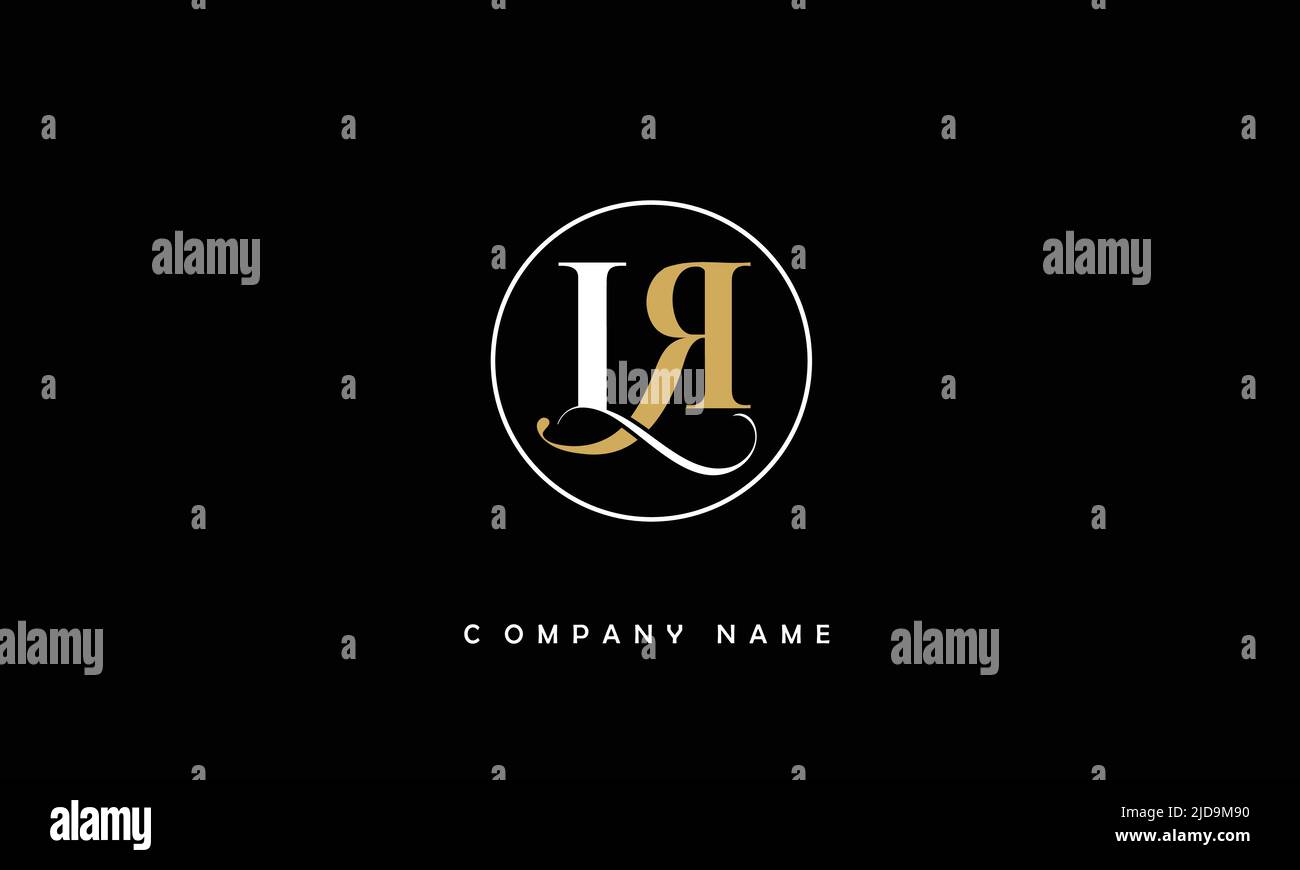 LR, RL Abstract Letters Logo Monogram Stock Vector
