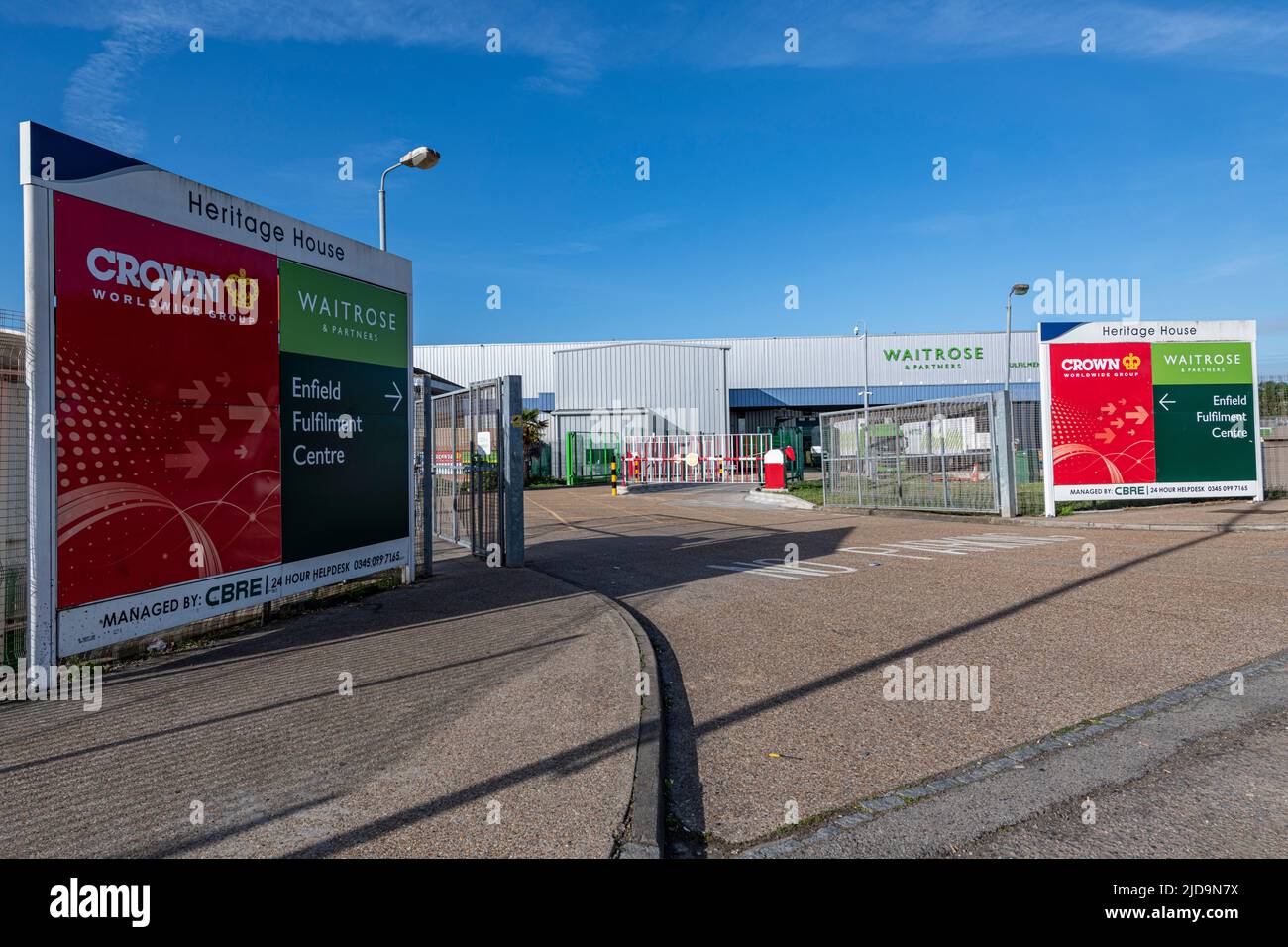 Waitrose and partners fulfilment depot in Enfield Stock Photo