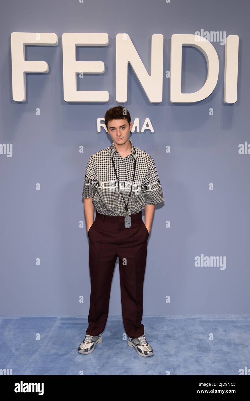 Noah Schnapp Milan Fashion Week - Men S/S 2023 Fendi - Backdrop Milan