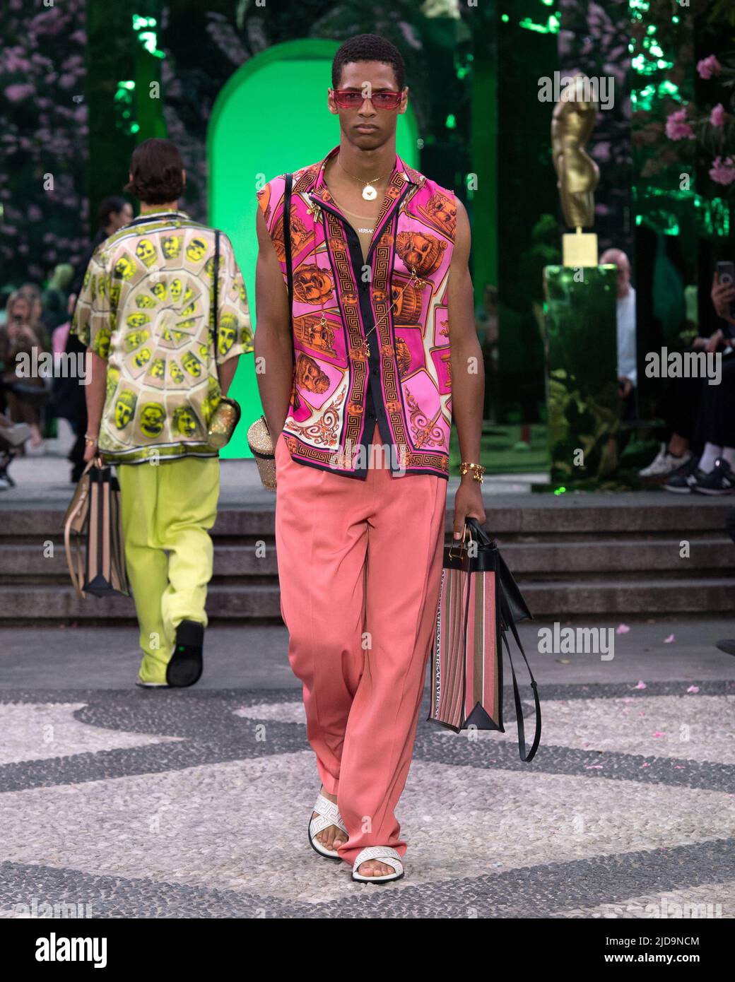Milan Fashion Week - Men S/S 2023 Versace fashion show - catwalk Milan ...