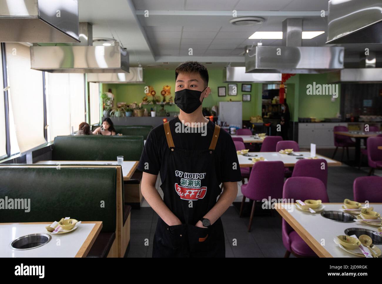 Manager of 97 Hot Pot Vincent Lau is pictured at his restaurant in
