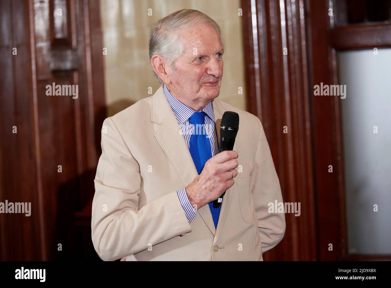 Norman Scott (Josiffe) and Harry Mount at the Oldie Literary Lunch, The