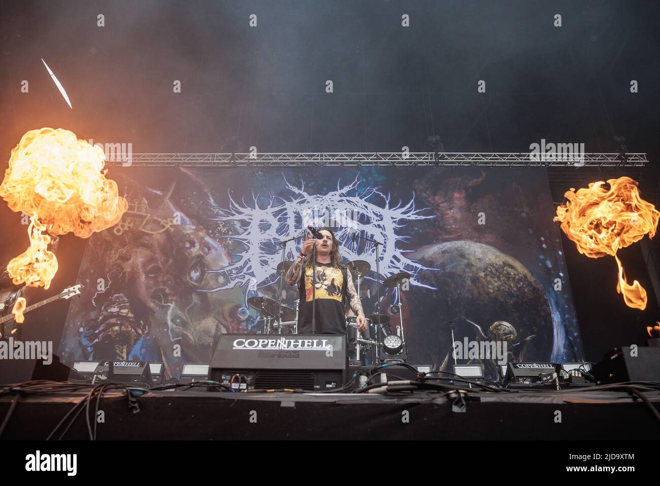 Copenhagen, Denmark. 17th, June 2022. The Danish death metal band Baest ...