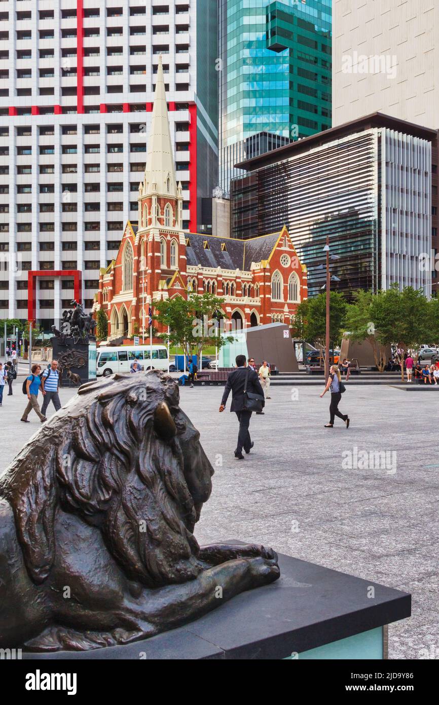 Heritage-listed Victorian Gothic style Albert Street Uniting Church, Brisbane, Queensland, Australia.  It was built between 1888-1889. Stock Photo