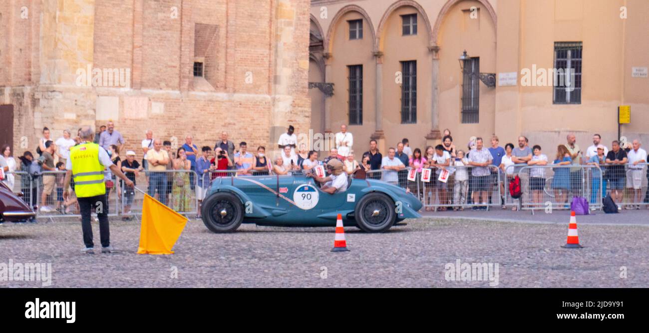 Parma, Italiy 06, 18, 2022 Classic car race Mille Miglie 2022