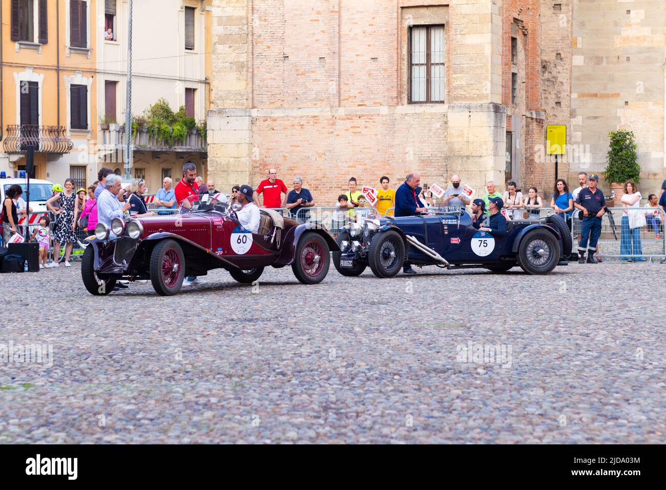 Parma, Italiy 06, 18, 2022 Classic car race Mille Miglie 2022