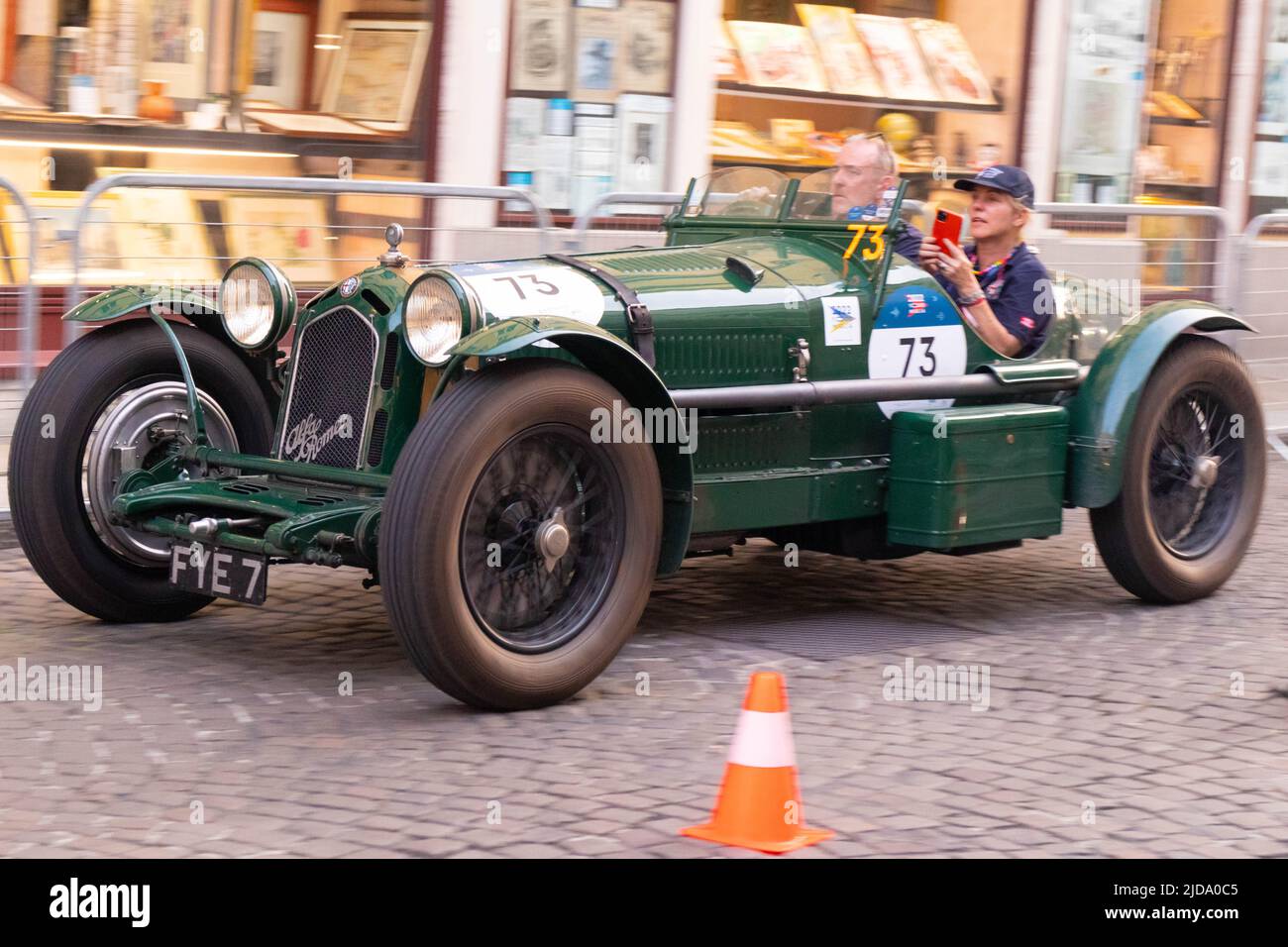 Parma, Italiy 06, 18, 2022 Classic car race Mille Miglie 2022