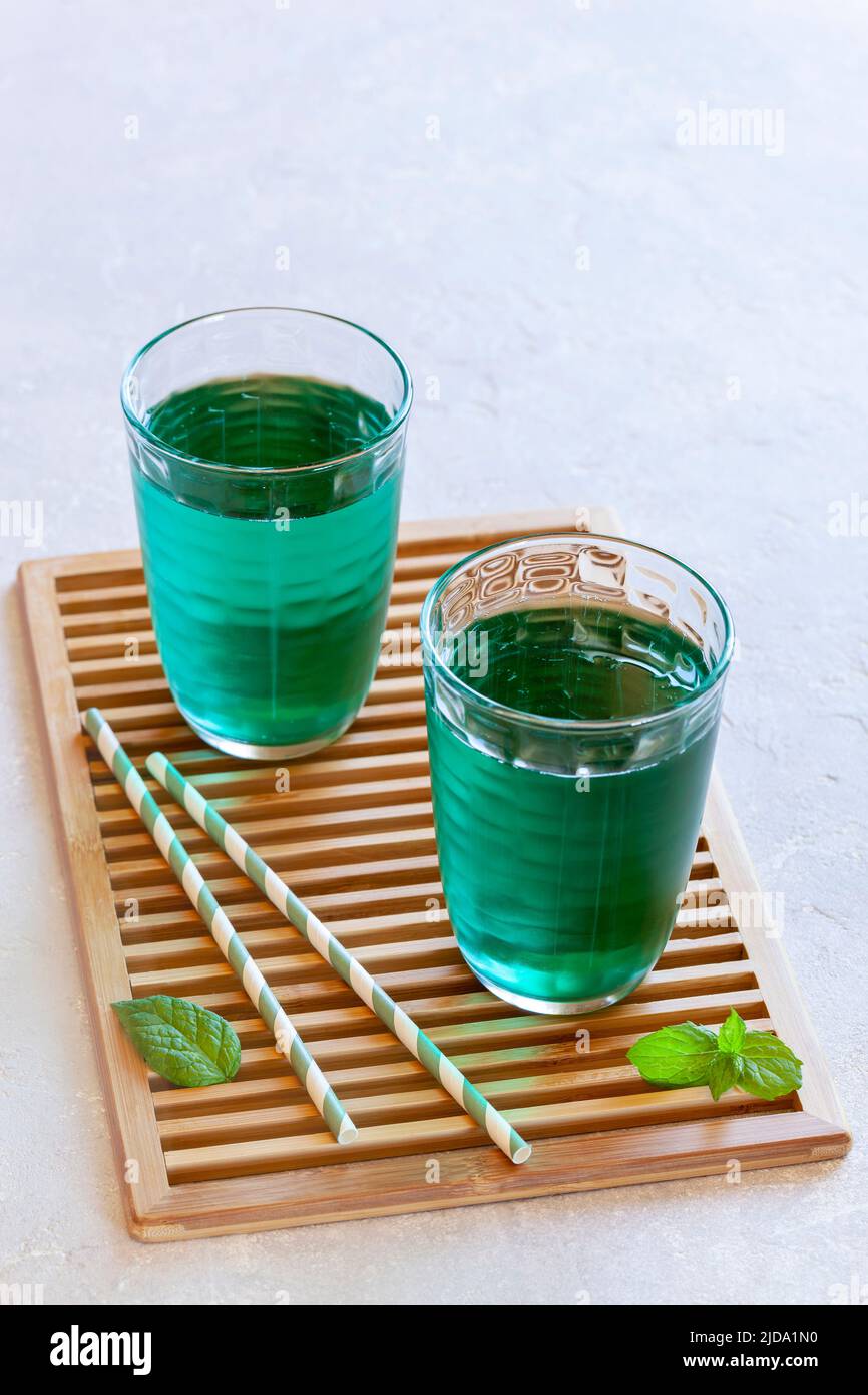 Diabolo mint popular french nonalcoholic cold drink Stock Photo Alamy