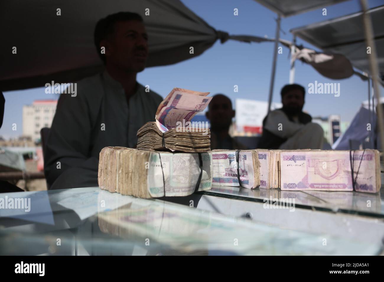 Kabul, Afghanistan. 19th June, 2022. Afghan dealers wait for customers