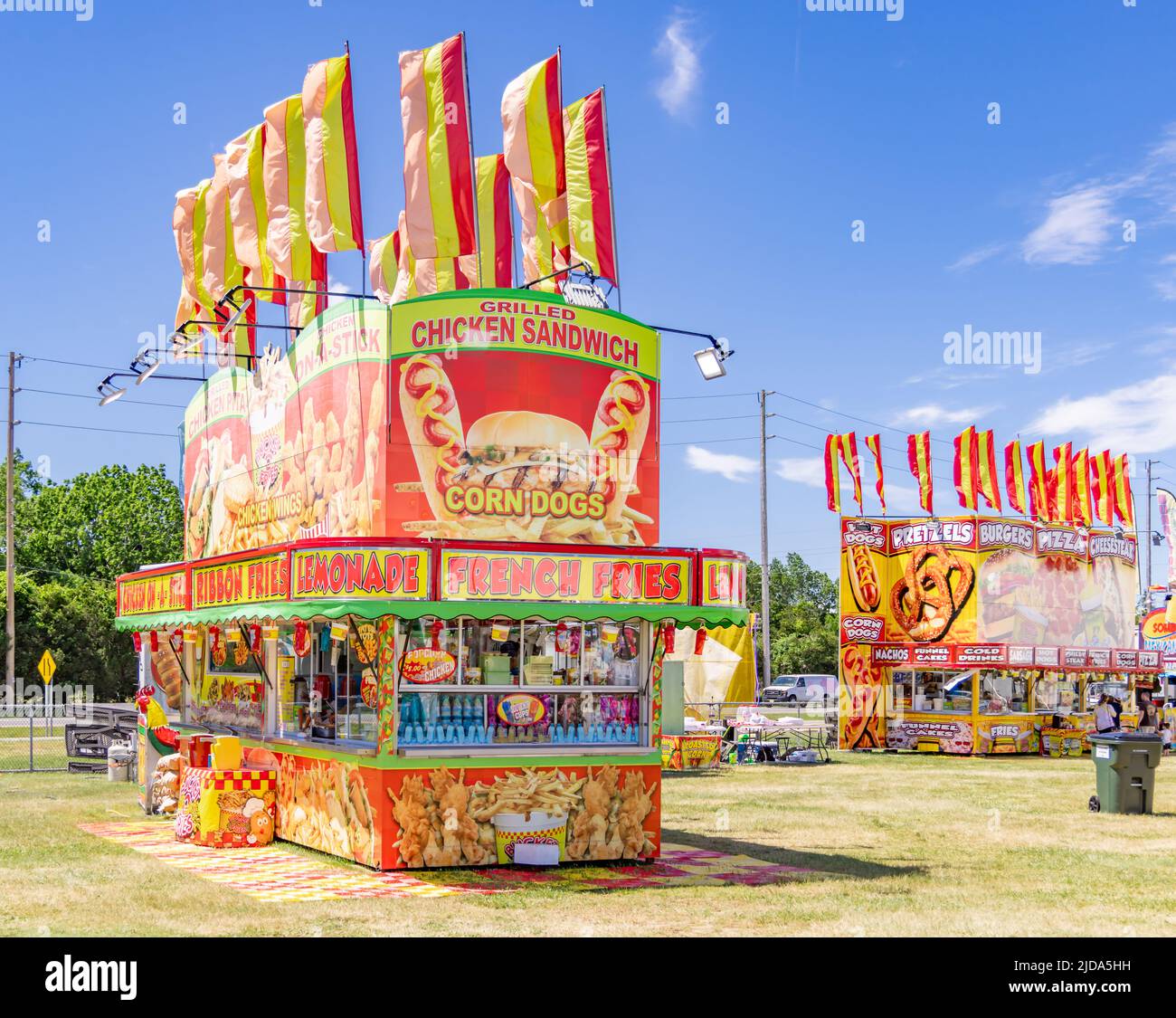 Colorful and bright food trailer at the Mattituck Strawberry Festival