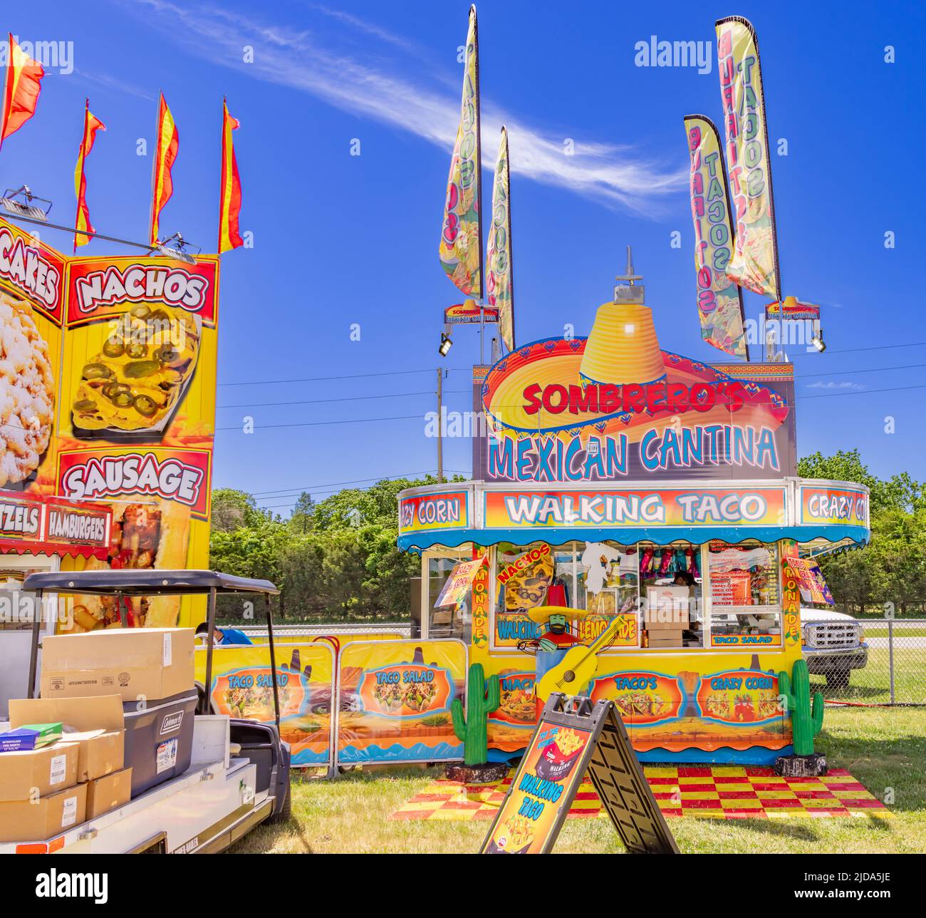 Food vendors at a carnival Stock Photo Alamy
