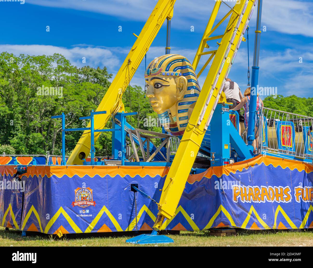 Detail image of Pharaoh's Fury carnival ride Stock Photo