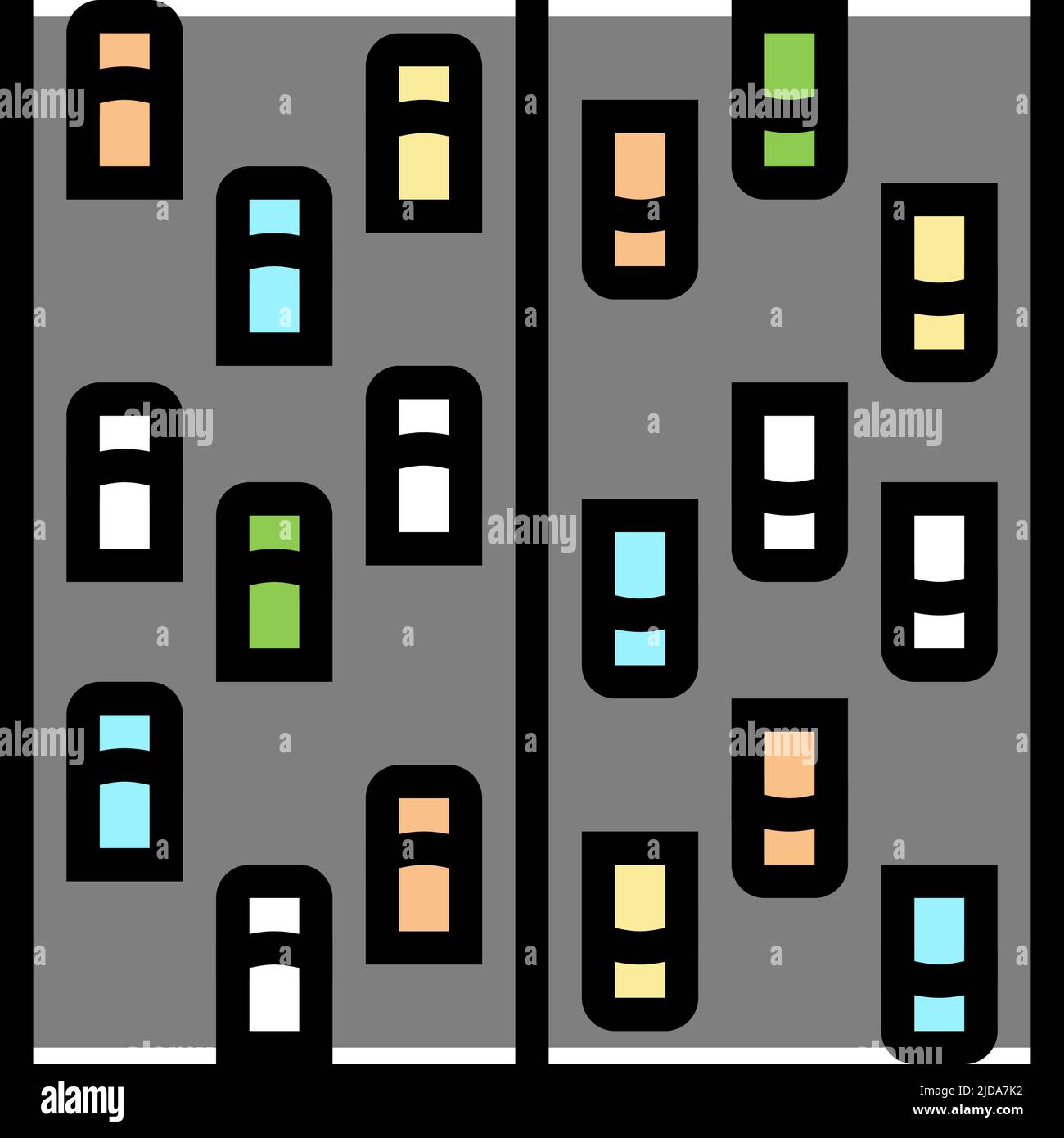 freeway road color icon vector illustration Stock Vector Image & Art ...