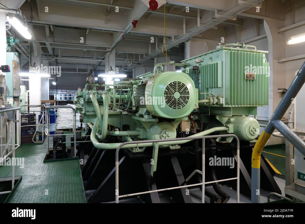 View on green color steering gear motors, the equipment, which use to ...