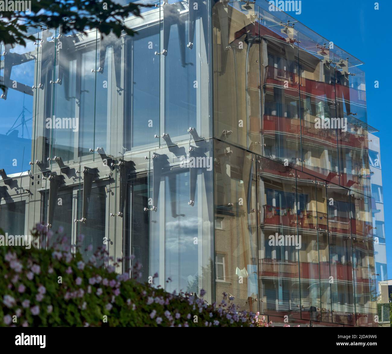 New building and reflection of the old one Stock Photo - Alamy