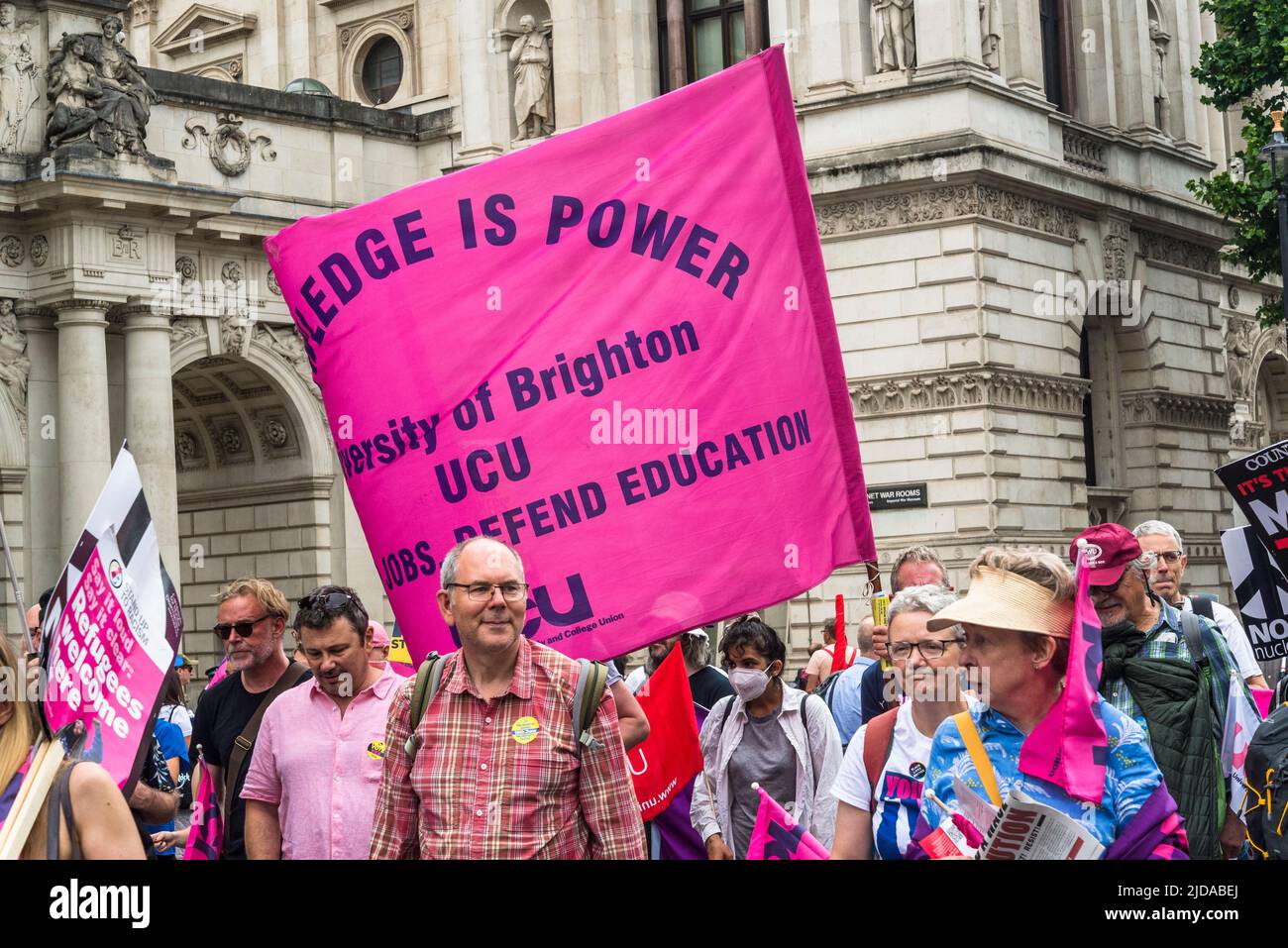 We Demand Better march in central London, thousands of protesters march to demand action from the Government on the rising costs of living, London, En Stock Photo