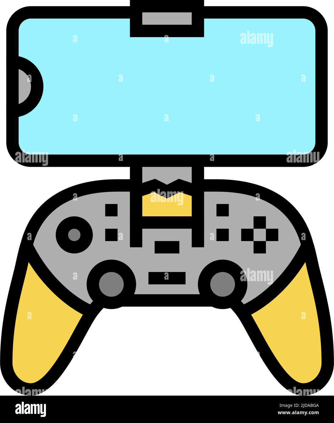 gamepad controller for phone color icon vector illustration Stock ...