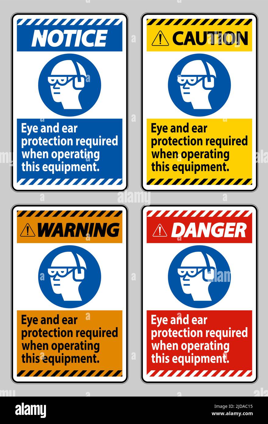Eye And Ear Protection Required When Operating This Equipment Stock