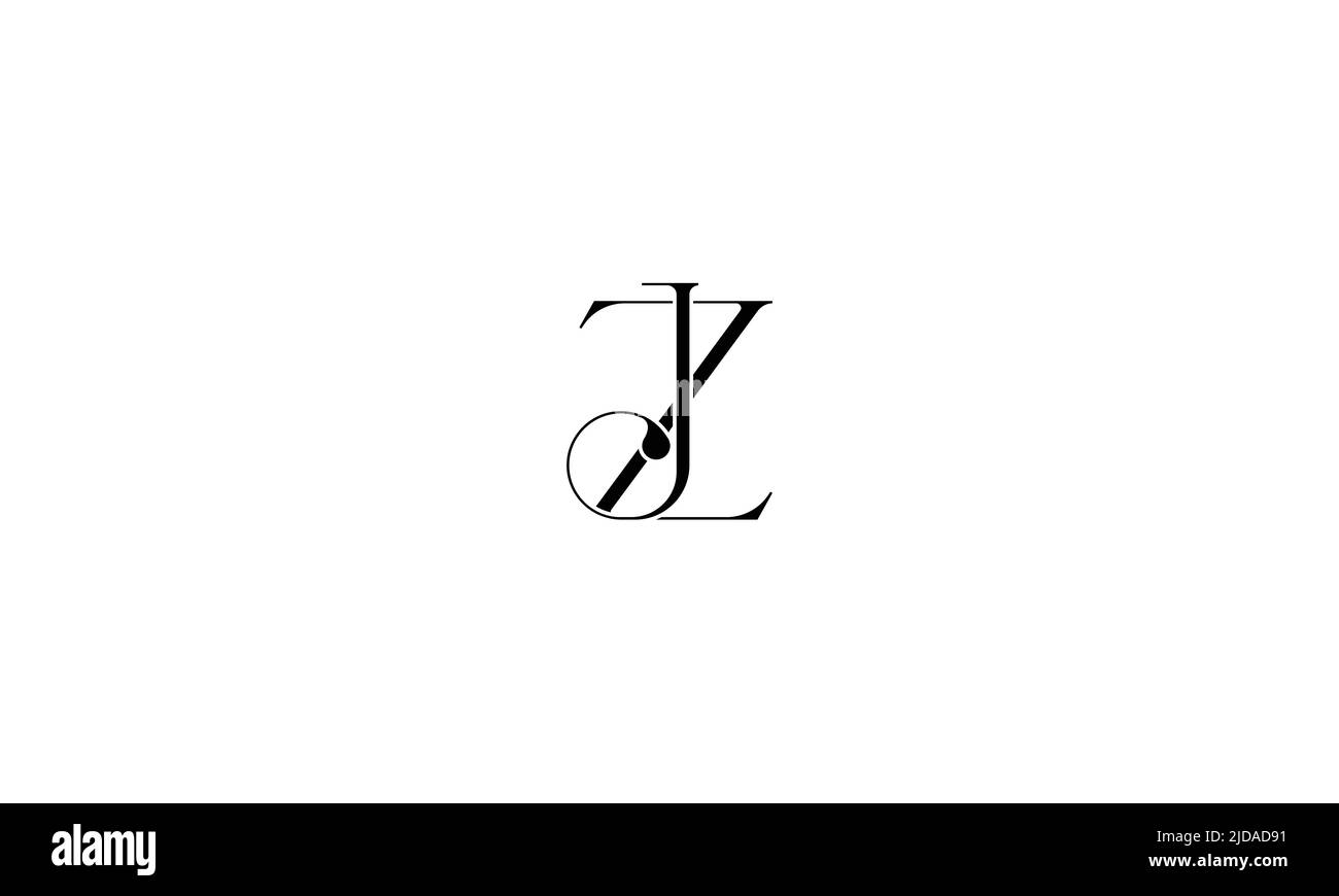 ZJ, JZ Abstract Letters Logo Monogram Stock Vector