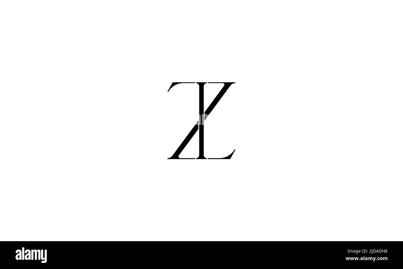 ZL, LZ Abstract Letters Logo Monogram Stock Vector