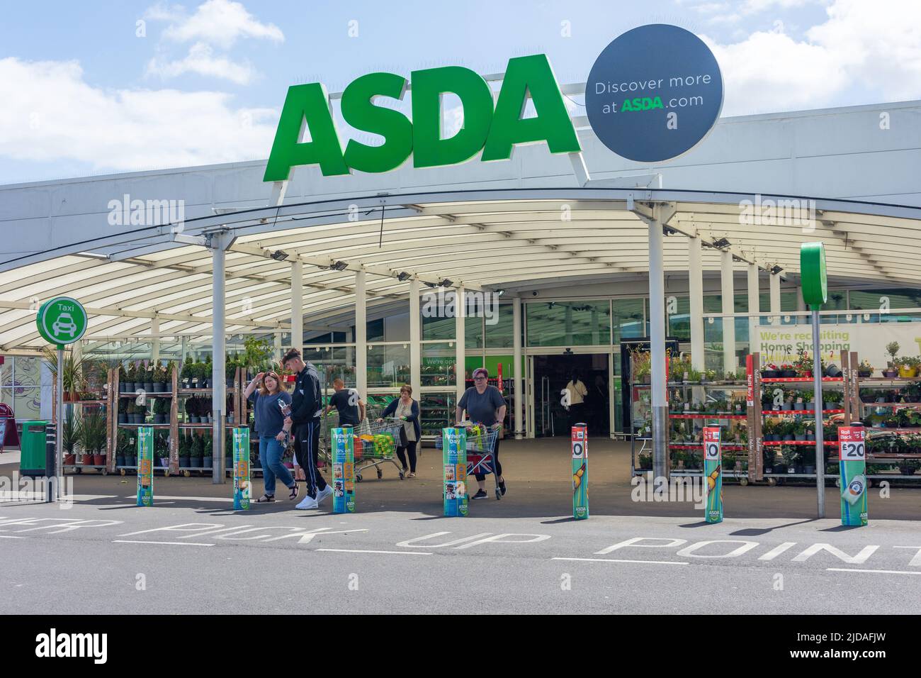 Entrance to ASDA Gloucester Supercentre Supermarket, Bruton Way