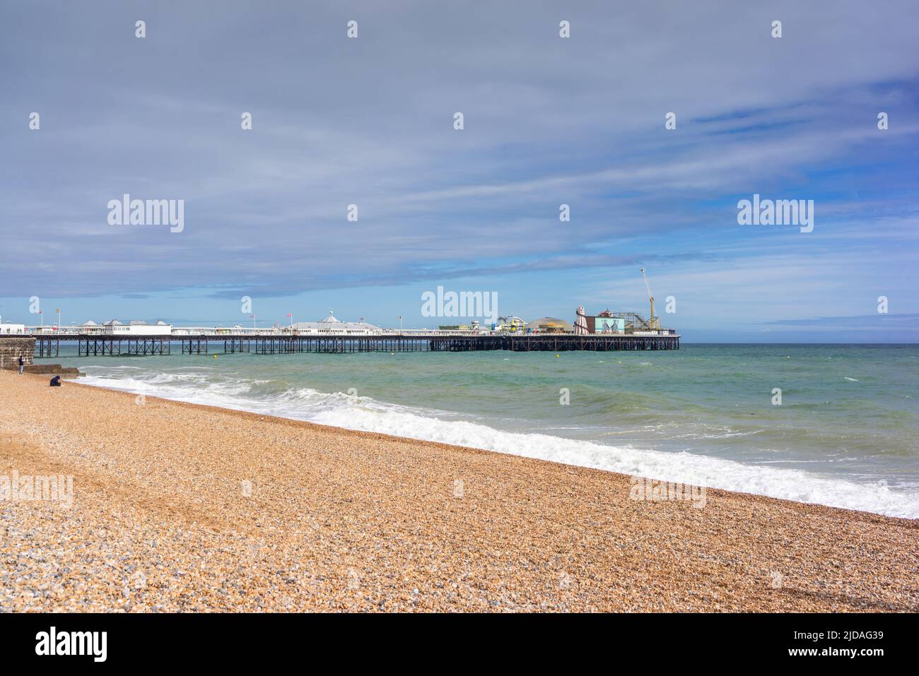 Brighton Palace Pier, Grade II listed pleasure pier at the seafront in Brighton, famous landmark of Brighton, East Sussex, England, UK Stock Photo