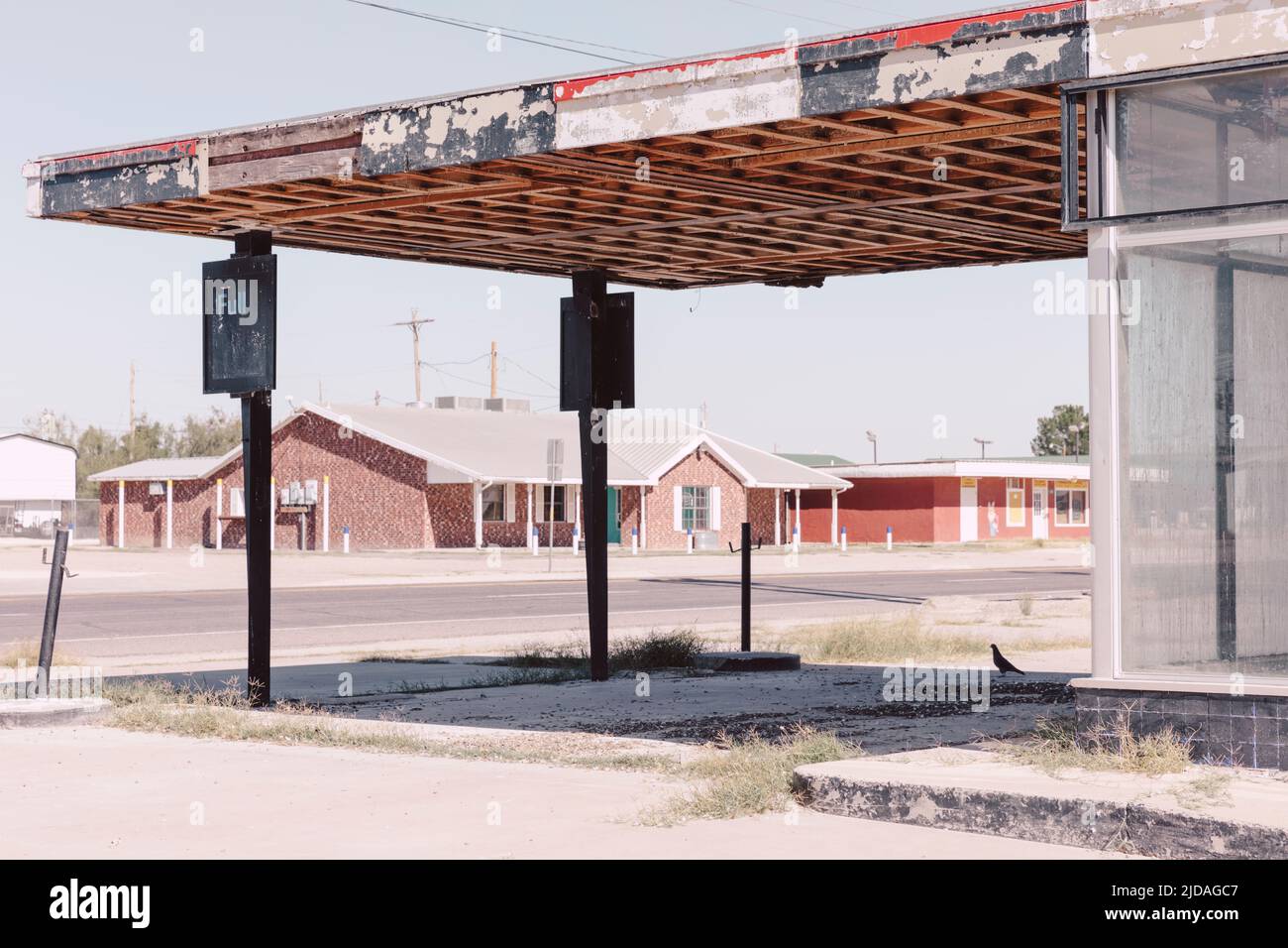 Abandoned gas station Stock Photo