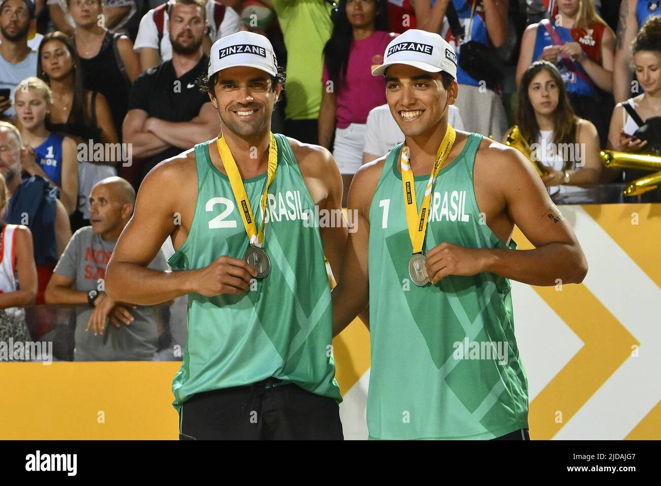 The awards ceremony during the Beach Volleyball World Championships