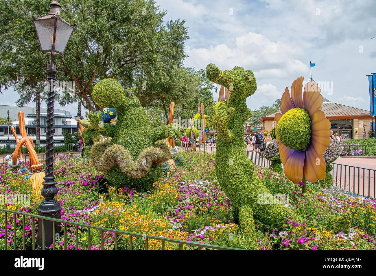 Fantasia character topairy displayed at Epcot at part of the Flower and Garden festival Stock Photo