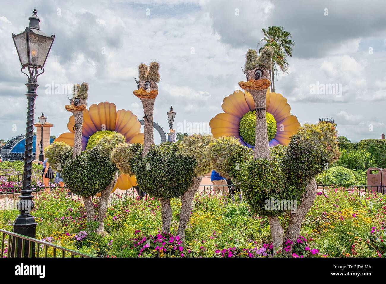 Fantasia character topairy displayed at Epcot at part of the Flower and Garden festival Stock Photo