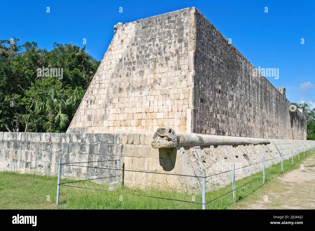 The Grand Ball Court of Chichen Itza archaeological site in Yucatan