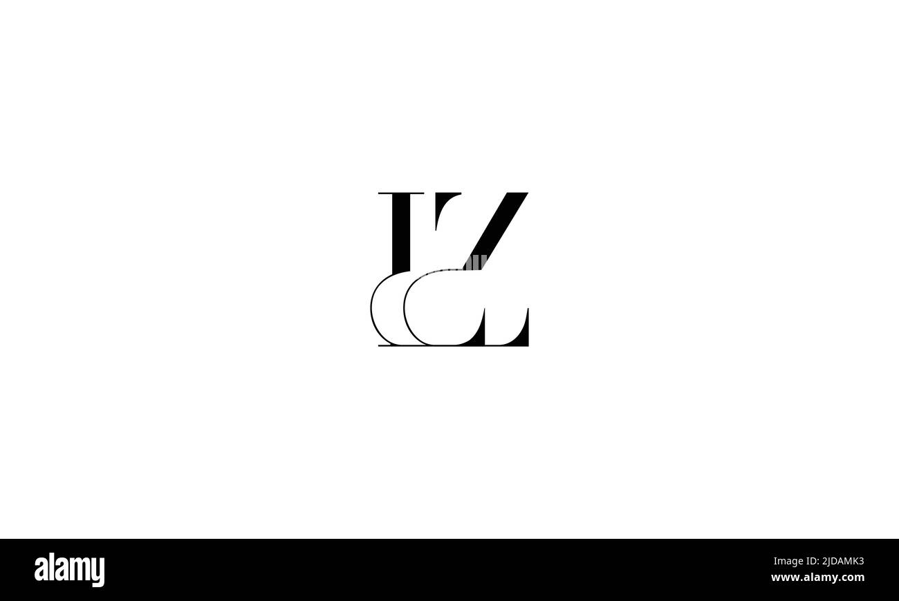 ZL, LZ Abstract Letters Logo Monogram Stock Vector