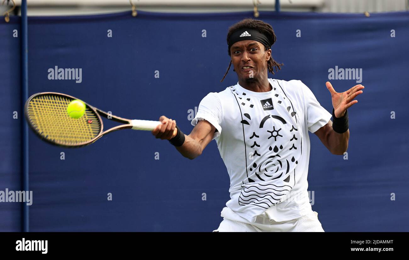Eastbourne, UK. 19th June, 2022. Rothesay International Eastbourne ATP 250  series Lawn Tennis tournament; Mikeal Ymer (