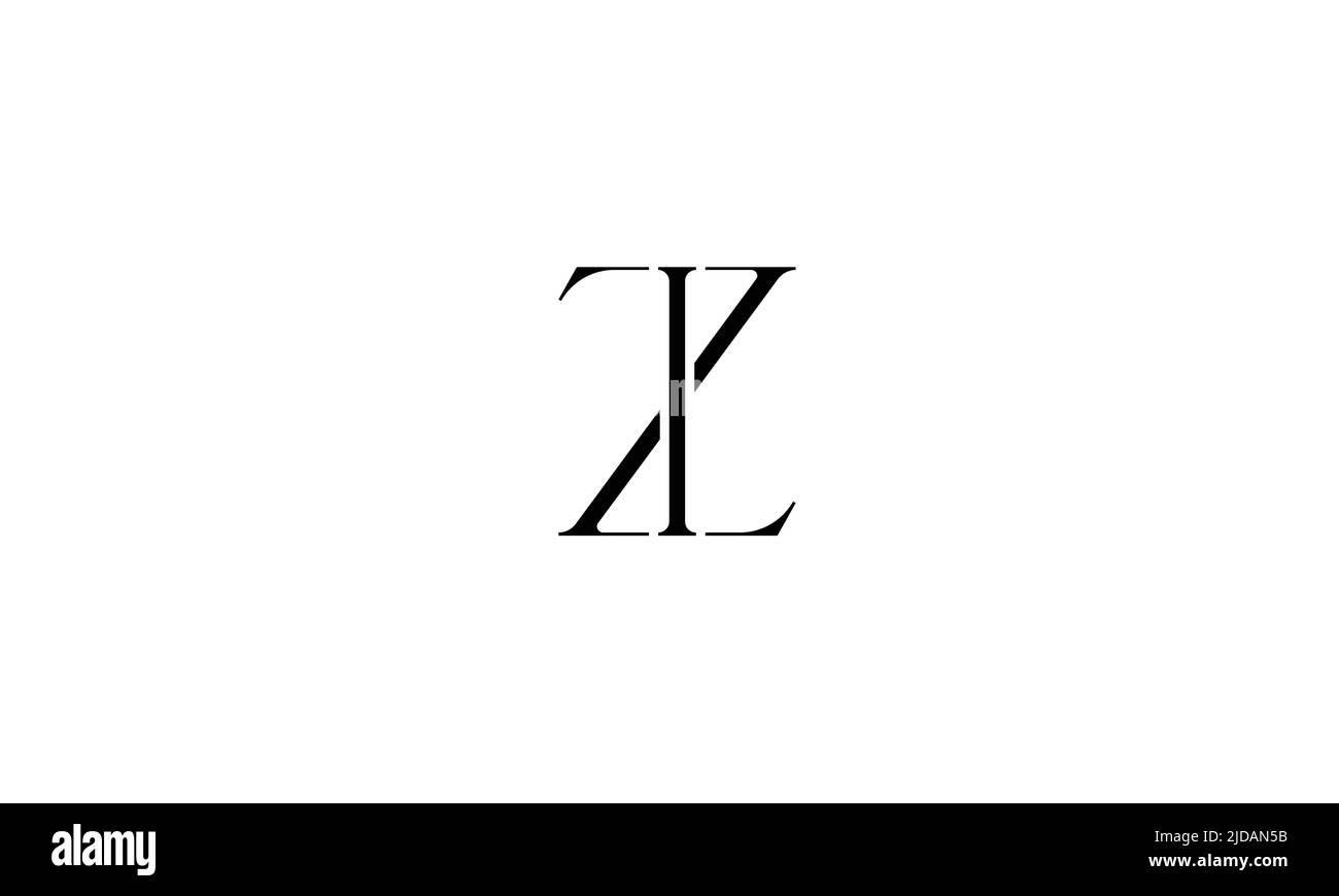 ZL, LZ Abstract Letters Logo Monogram Stock Vector