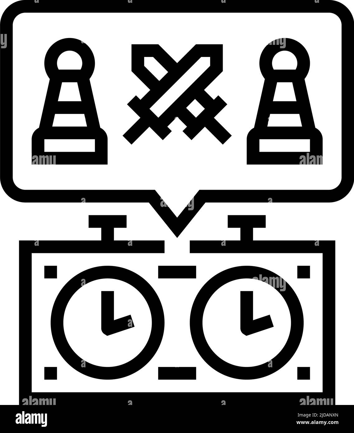 sport chess line icon vector illustration Stock Vector Image & Art - Alamy
