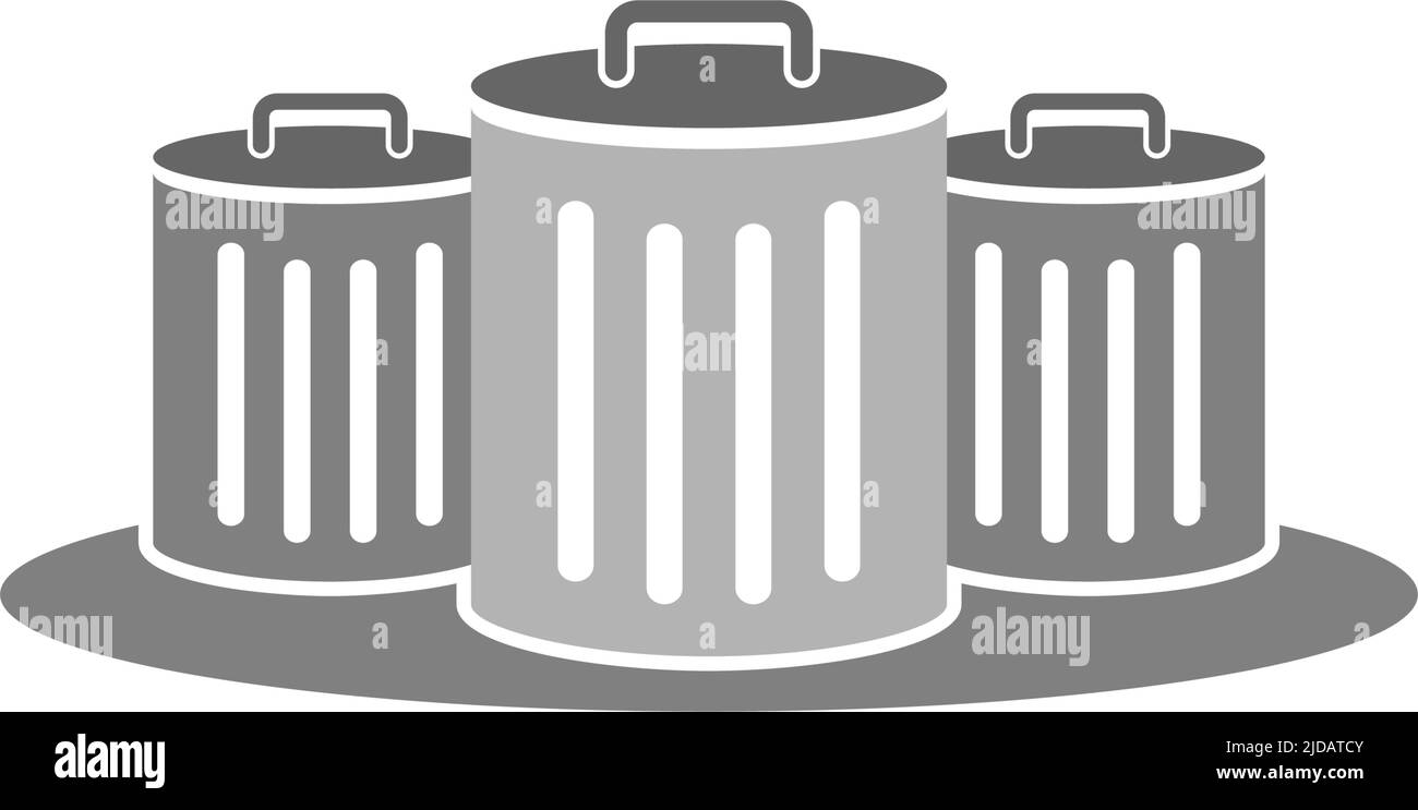 Trash bin icon logo design illustration template vector Stock Vector