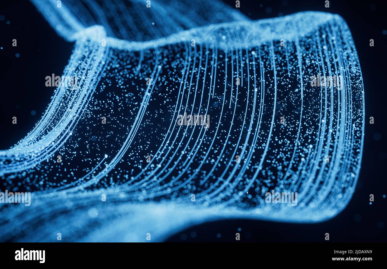 Abstract particles fiber lines flowing hi-res stock photography and ...