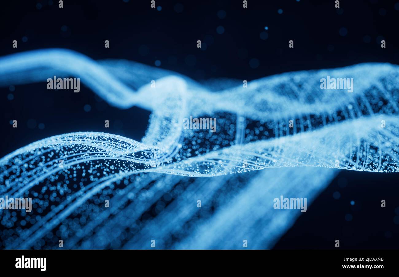 Abstract particles fiber lines flowing hi-res stock photography and ...