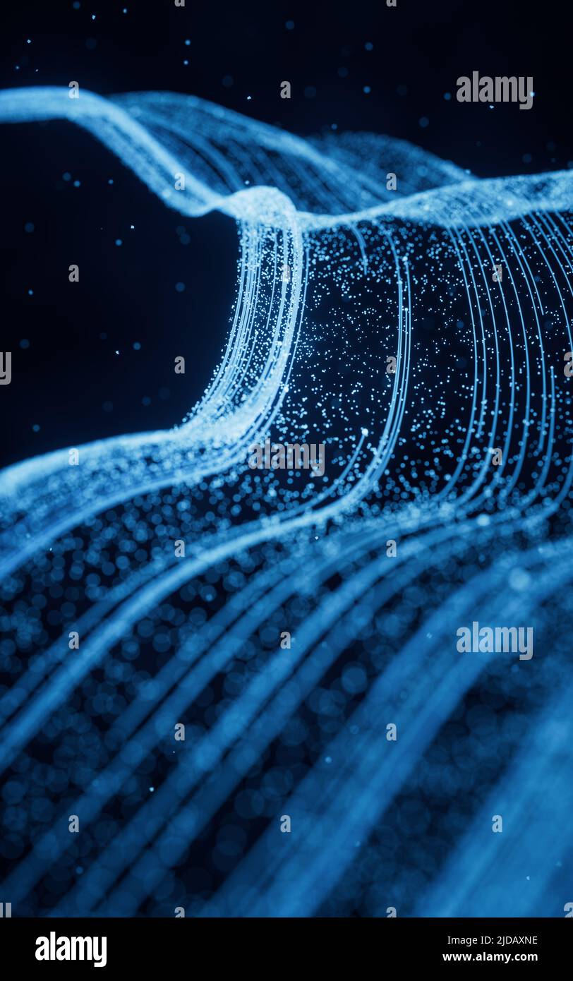 Abstract particles fiber lines flowing hi-res stock photography and ...