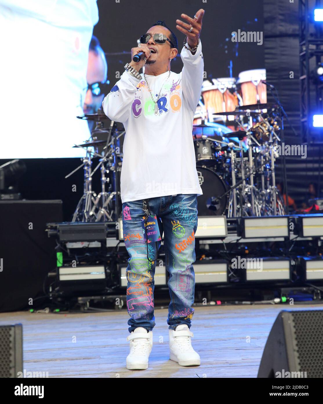 Wantagh, NY, USA. 18th June, 2022. Coro on stage for iHeartMedia New York's 103.5 KTUphoria 2022 Concert, Jones Beach Theater, Wantagh, NY June 18, 2022. Credit: J. Lingo/Everett Collection/Alamy Live News Stock Photo