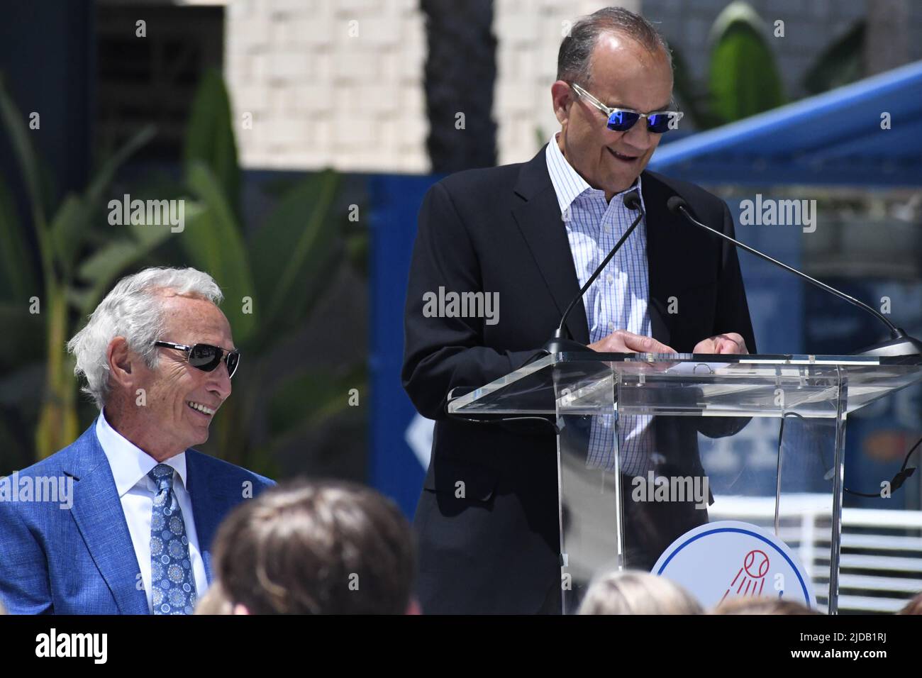 Joe Torre and Sandy Koufax at the Sandy Koufax statue unveiling ceremony at  Dodger Stadium on June 18, 2022 in LA, Calif. (Aliyah Navarro / Image of  Sport/Sipa USA Stock Photo - Alamy