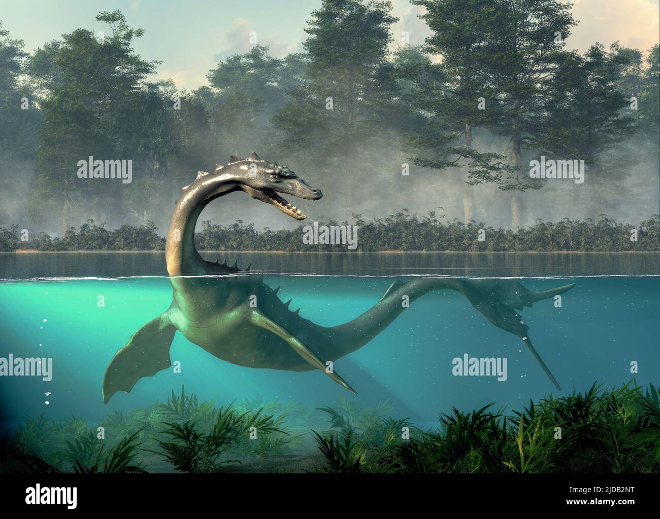 Altamaha-ha is a cryptid of southern Georgia folklore. The creature, a river  monster with an alligator shaped head and long neck Stock Photo - Alamy