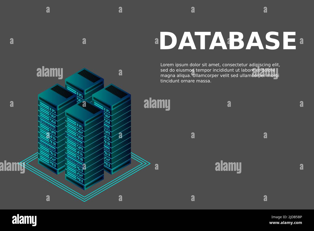 Server room isometric vector, futuristic technology of data protection ...