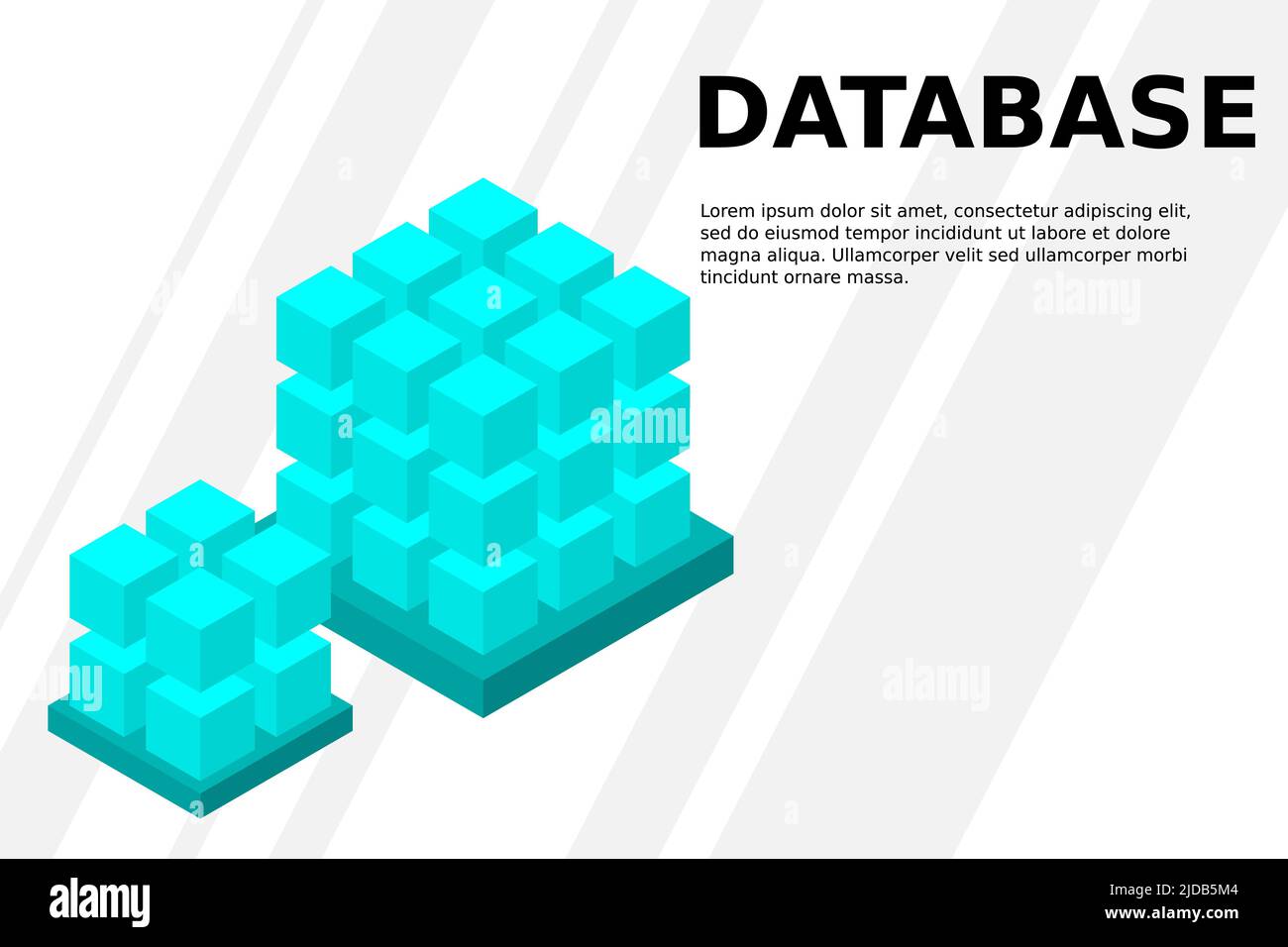 Isometric Digital Technology Web Banner. BIG DATA Machine Learning Algorithms. Analysis and Information. Big Data Access Storage Distribution Informat Stock Vector