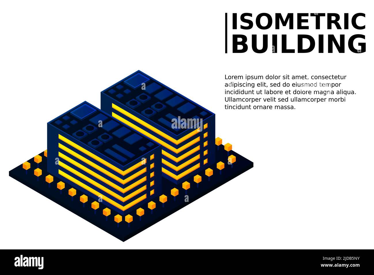 Smart city or intelligent building isometric vector concept. Modern ...