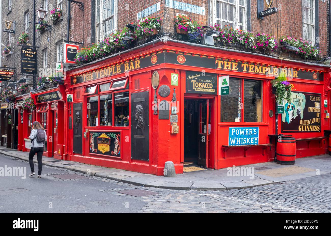 Dublin, Ireland June 1, 2022 Temple Bar area in Dublin, Ireland, a