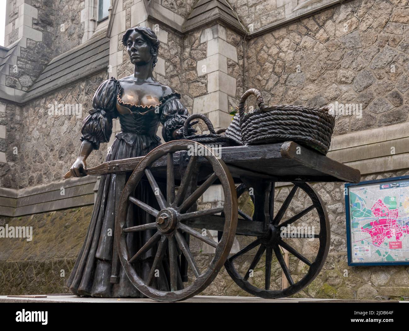 Dublin, Ireland June 2, 2022 Molly Malone statue in Dublin Ireland